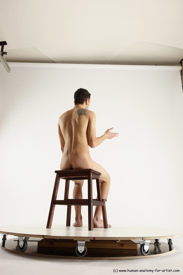 Nude Man White Sitting poses - simple Athletic Short Brown Sitting poses - ALL Multi angles poses Realistic