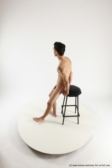 Nude Man White Standing poses - ALL Athletic Short Brown Standing poses - simple Multi angles poses Realistic