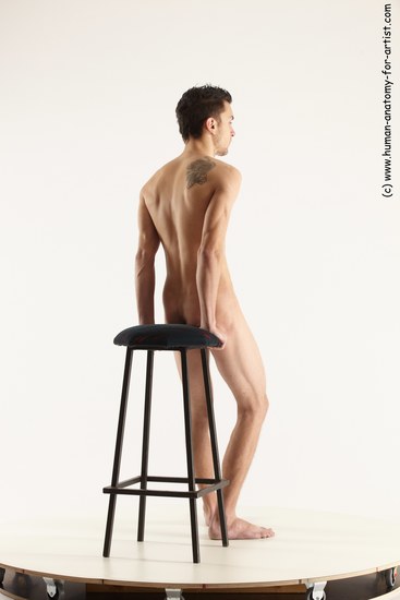 Nude Man White Standing poses - ALL Athletic Short Brown Standing poses - simple Multi angles poses Realistic