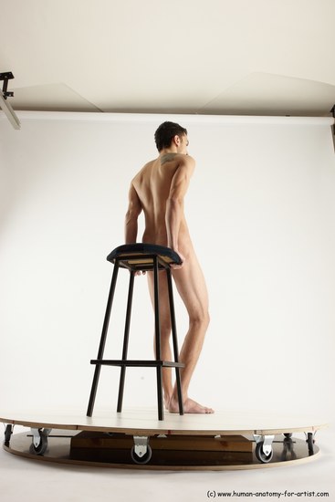 Nude Man White Standing poses - ALL Athletic Short Brown Standing poses - simple Multi angles poses Realistic