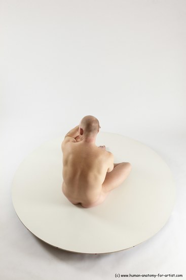 Nude Man White Sitting poses - simple Slim Bald Sitting poses - ALL Multi angles poses Realistic