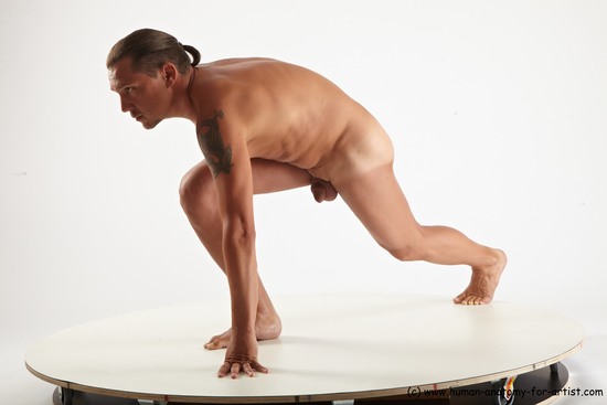 Nude Man White Standing poses - ALL Average Medium Brown Standing poses - knee-bend Multi angles poses Realistic