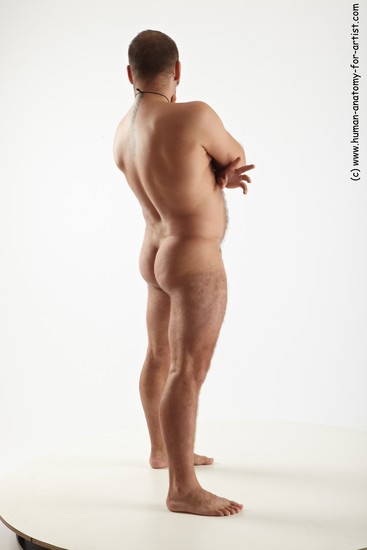 Nude Man White Standing poses - ALL Average Short Brown Standing poses - simple Realistic