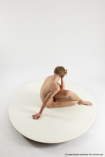 Nude Man White Sitting poses - simple Underweight Medium Brown Sitting poses - ALL Multi angles poses Realistic