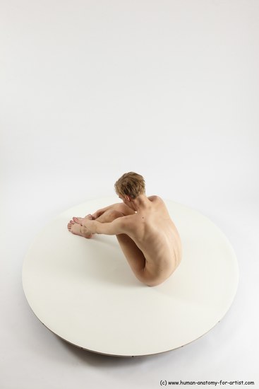 Nude Man White Sitting poses - simple Underweight Medium Brown Sitting poses - ALL Multi angles poses Realistic