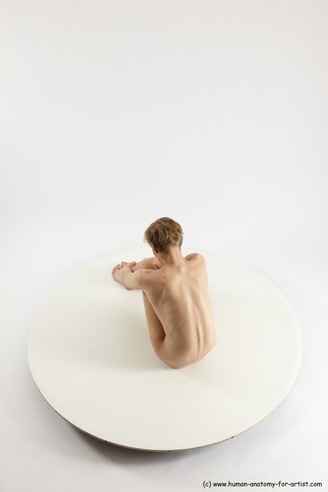 Nude Man White Sitting poses - simple Underweight Medium Brown Sitting poses - ALL Multi angles poses Realistic