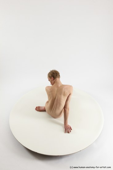 Nude Man White Sitting poses - simple Underweight Medium Brown Sitting poses - ALL Multi angles poses Realistic