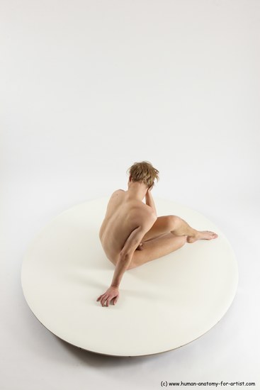 Nude Man White Sitting poses - simple Underweight Medium Brown Sitting poses - ALL Multi angles poses Realistic