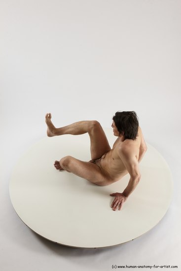 Nude Man White Sitting poses - simple Slim Short Brown Sitting poses - ALL Multi angles poses Realistic