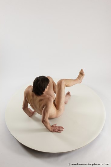 Nude Man White Sitting poses - simple Slim Short Brown Sitting poses - ALL Multi angles poses Realistic