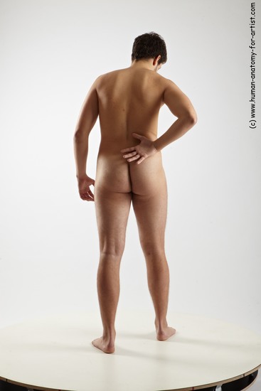 Nude Man White Standing poses - ALL Average Short Brown Standing poses - simple Realistic