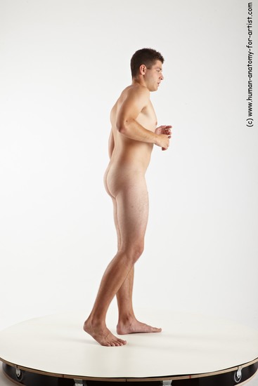 Nude Man White Standing poses - ALL Average Short Brown Standing poses - simple Realistic