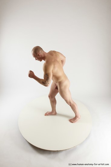 Nude Man White Standing poses - ALL Slim Bald Standing poses - simple Multi angles poses Realistic