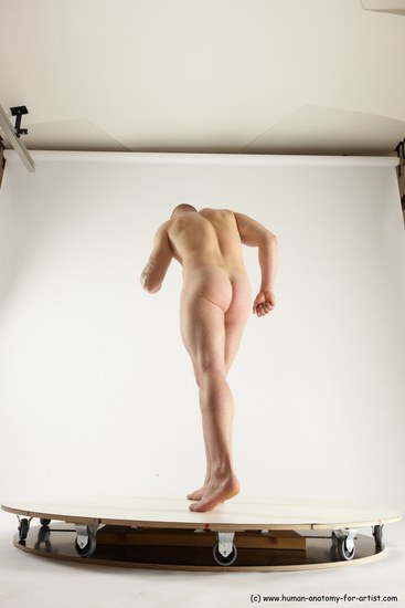 Nude Man White Standing poses - ALL Slim Bald Standing poses - simple Multi angles poses Realistic