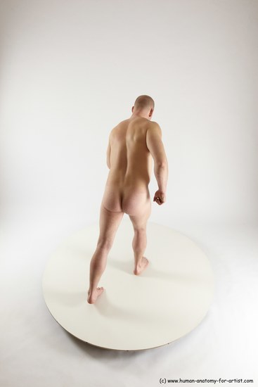 Nude Man White Standing poses - ALL Slim Bald Standing poses - simple Multi angles poses Realistic