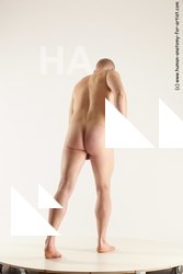 Nude Man White Standing poses - ALL Slim Bald Standing poses - simple Multi angles poses Realistic