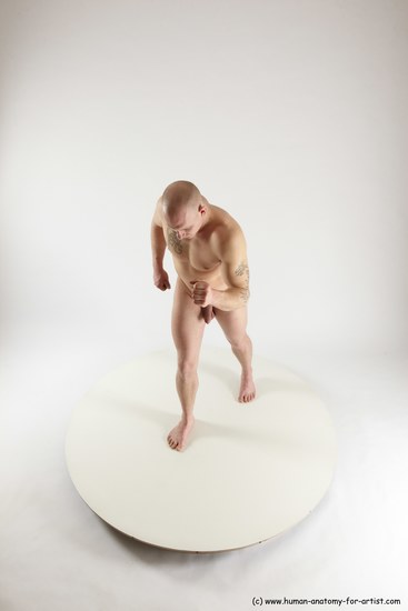 Nude Man White Standing poses - ALL Slim Bald Standing poses - simple Multi angles poses Realistic