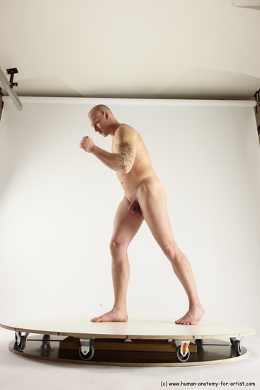 Nude Man White Standing poses - ALL Slim Bald Standing poses - simple Multi angles poses Realistic