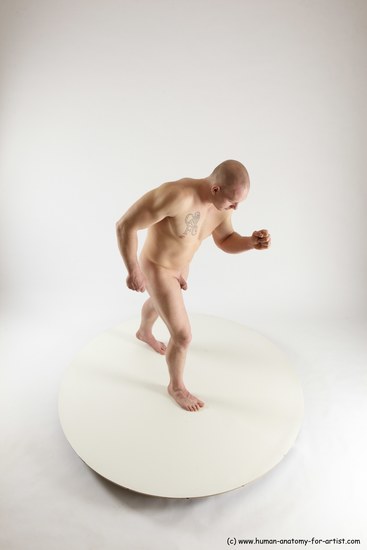 Nude Man White Standing poses - ALL Slim Bald Standing poses - simple Multi angles poses Realistic