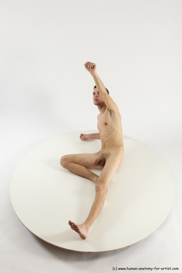 Nude Man White Laying poses - ALL Athletic Short Brown Laying poses - on side Multi angles poses Realistic