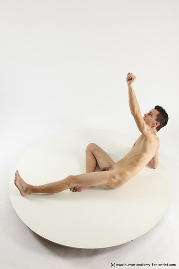 Nude Man White Laying poses - ALL Athletic Short Brown Laying poses - on side Multi angles poses Realistic