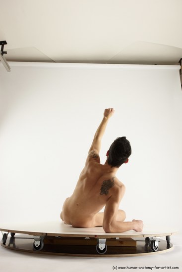 Nude Man White Laying poses - ALL Athletic Short Brown Laying poses - on side Multi angles poses Realistic