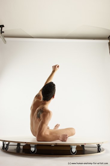 Nude Man White Laying poses - ALL Athletic Short Brown Laying poses - on side Multi angles poses Realistic