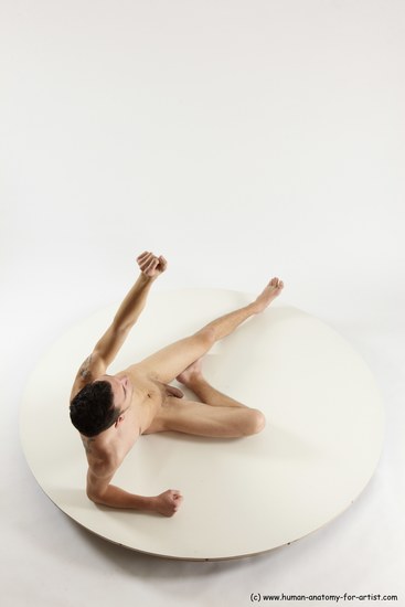 Nude Man White Laying poses - ALL Athletic Short Brown Laying poses - on side Multi angles poses Realistic