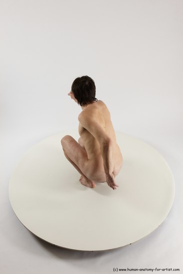 Nude Man White Standing poses - ALL Slim Short Brown Standing poses - knee-bend Multi angles poses Realistic