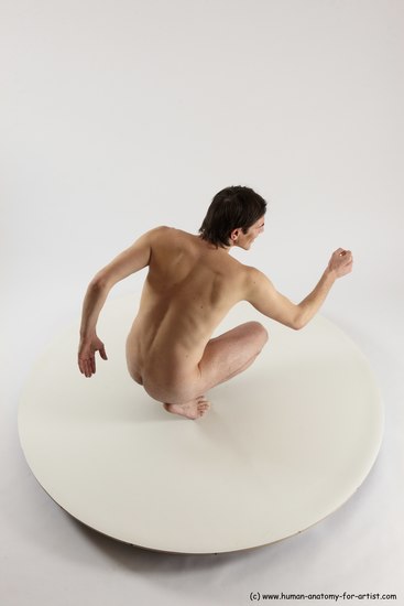 Nude Man White Standing poses - ALL Slim Short Brown Standing poses - knee-bend Multi angles poses Realistic