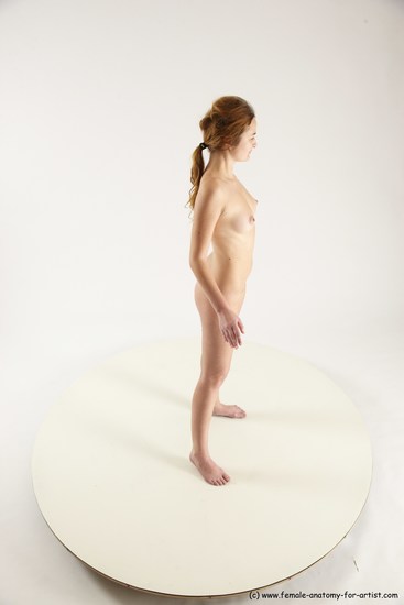 Nude White Standing poses - ALL Slim Long Blond Standing poses - simple Multi angles poses Realistic