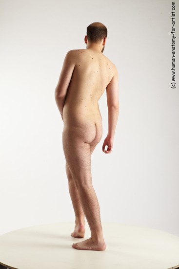 Nude Man White Standing poses - ALL Average Short Brown Standing poses - simple Realistic