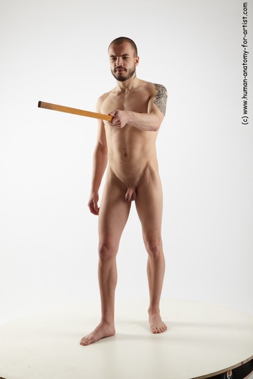 Nude Man White Standing poses - ALL Slim Short Brown Standing poses - simple Realistic