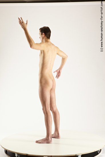 Nude Man White Standing poses - ALL Athletic Short Brown Standing poses - simple Multi angles poses Realistic