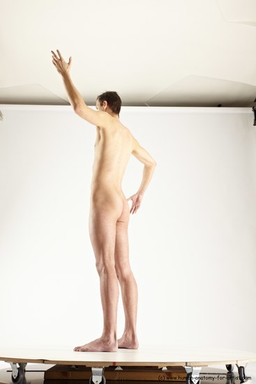 Nude Man White Standing poses - ALL Athletic Short Brown Standing poses - simple Multi angles poses Realistic