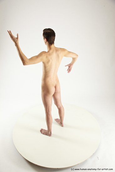 Nude Man White Standing poses - ALL Athletic Short Brown Standing poses - simple Multi angles poses Realistic