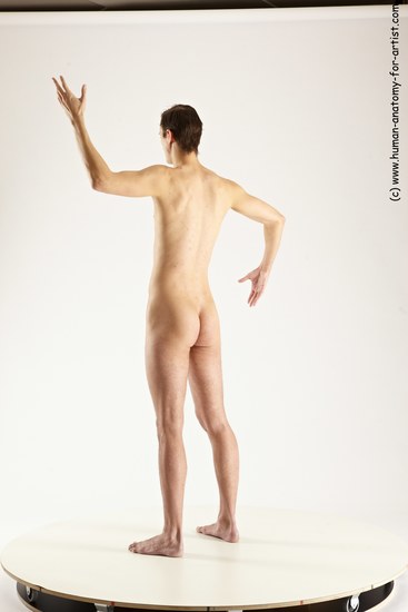 Nude Man White Standing poses - ALL Athletic Short Brown Standing poses - simple Multi angles poses Realistic