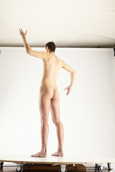 Nude Man White Standing poses - ALL Athletic Short Brown Standing poses - simple Multi angles poses Realistic