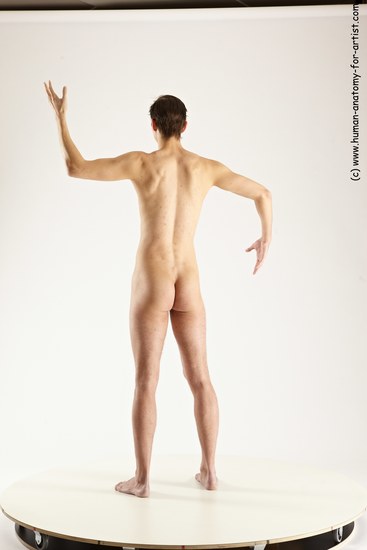 Nude Man White Standing poses - ALL Athletic Short Brown Standing poses - simple Multi angles poses Realistic