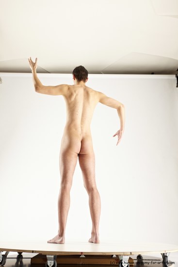 Nude Man White Standing poses - ALL Athletic Short Brown Standing poses - simple Multi angles poses Realistic