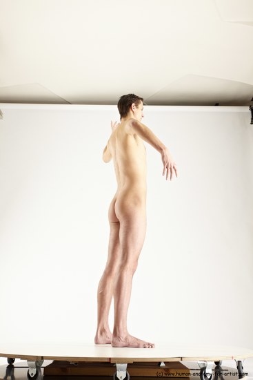 Nude Man White Standing poses - ALL Athletic Short Brown Standing poses - simple Multi angles poses Realistic