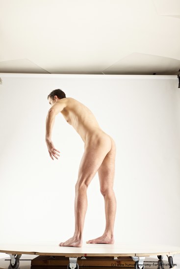 Nude Man White Standing poses - ALL Athletic Short Brown Standing poses - simple Multi angles poses Realistic