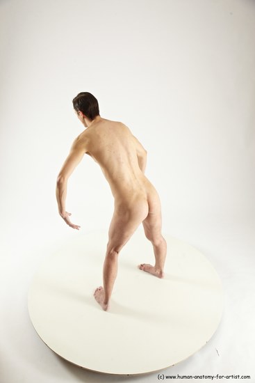 Nude Man White Standing poses - ALL Athletic Short Brown Standing poses - simple Multi angles poses Realistic