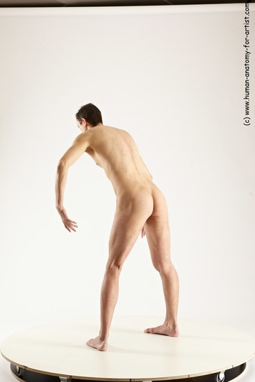 Nude Man White Standing poses - ALL Athletic Short Brown Standing poses - simple Multi angles poses Realistic