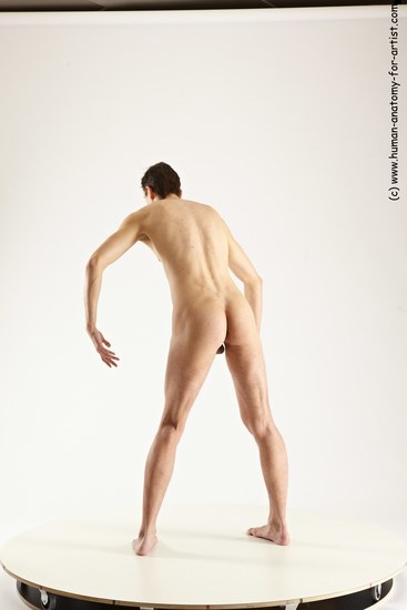 Nude Man White Standing poses - ALL Athletic Short Brown Standing poses - simple Multi angles poses Realistic