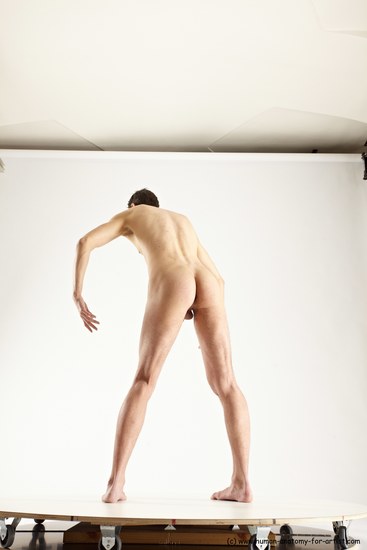 Nude Man White Standing poses - ALL Athletic Short Brown Standing poses - simple Multi angles poses Realistic