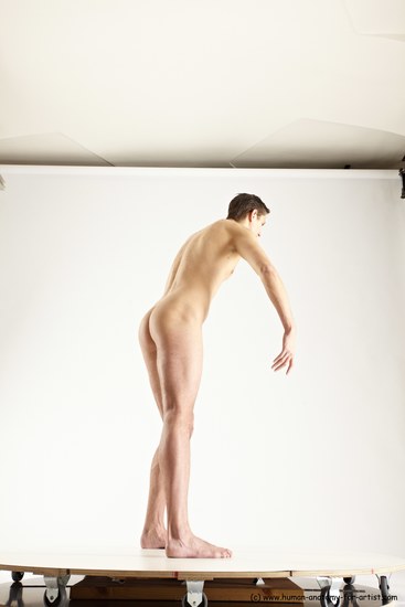 Nude Man White Standing poses - ALL Athletic Short Brown Standing poses - simple Multi angles poses Realistic