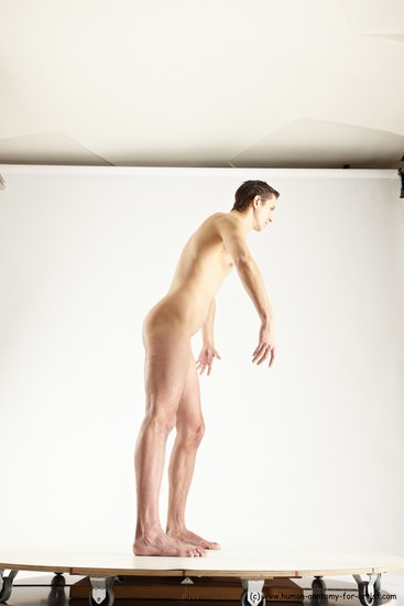 Nude Man White Standing poses - ALL Athletic Short Brown Standing poses - simple Multi angles poses Realistic