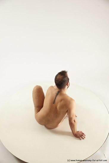 Nude Man White Sitting poses - simple Average Short Brown Sitting poses - ALL Multi angles poses Realistic