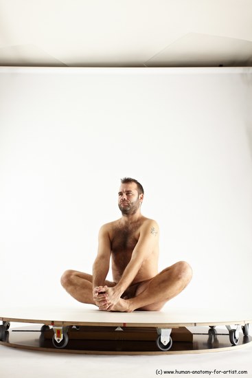 Nude Man White Sitting poses - simple Average Short Brown Sitting poses - ALL Multi angles poses Realistic